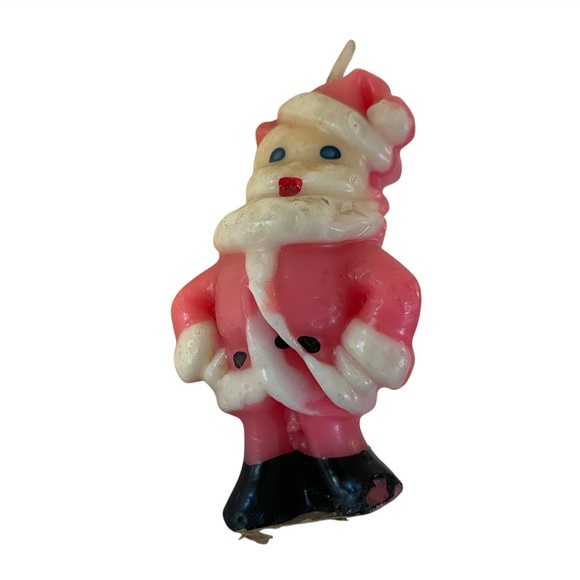 Vintage Lot of 11 Gurley ? Christmas Green Hat Snowman Tree Reindeer Wax Candles - Picture 7 of 16